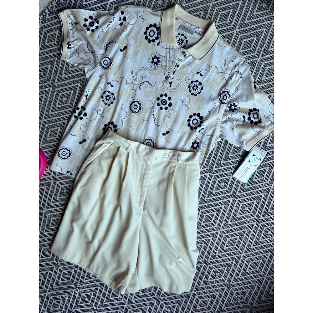 Gorgeous NWT set of ladies golf wear by Marcia & EP Pro. Floral polo Small and i